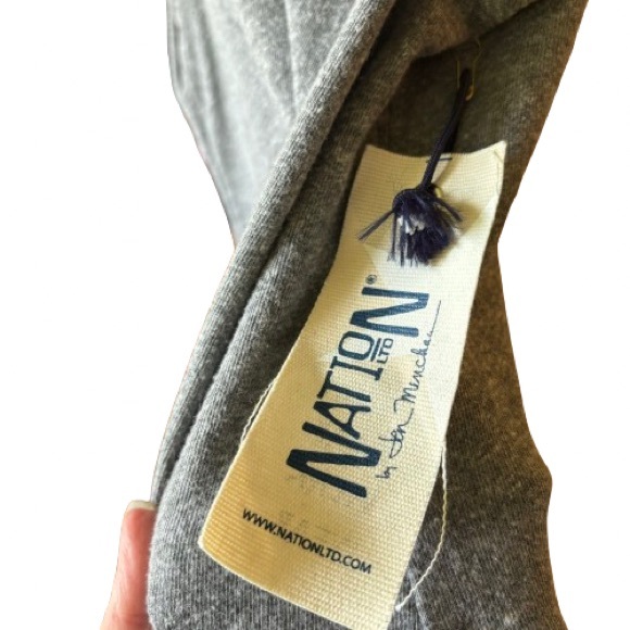 NWT Revolve Nation Ltd. Serena Tank Heather Gray Ruffle Hem Dress Size M - Picture 4 of 6